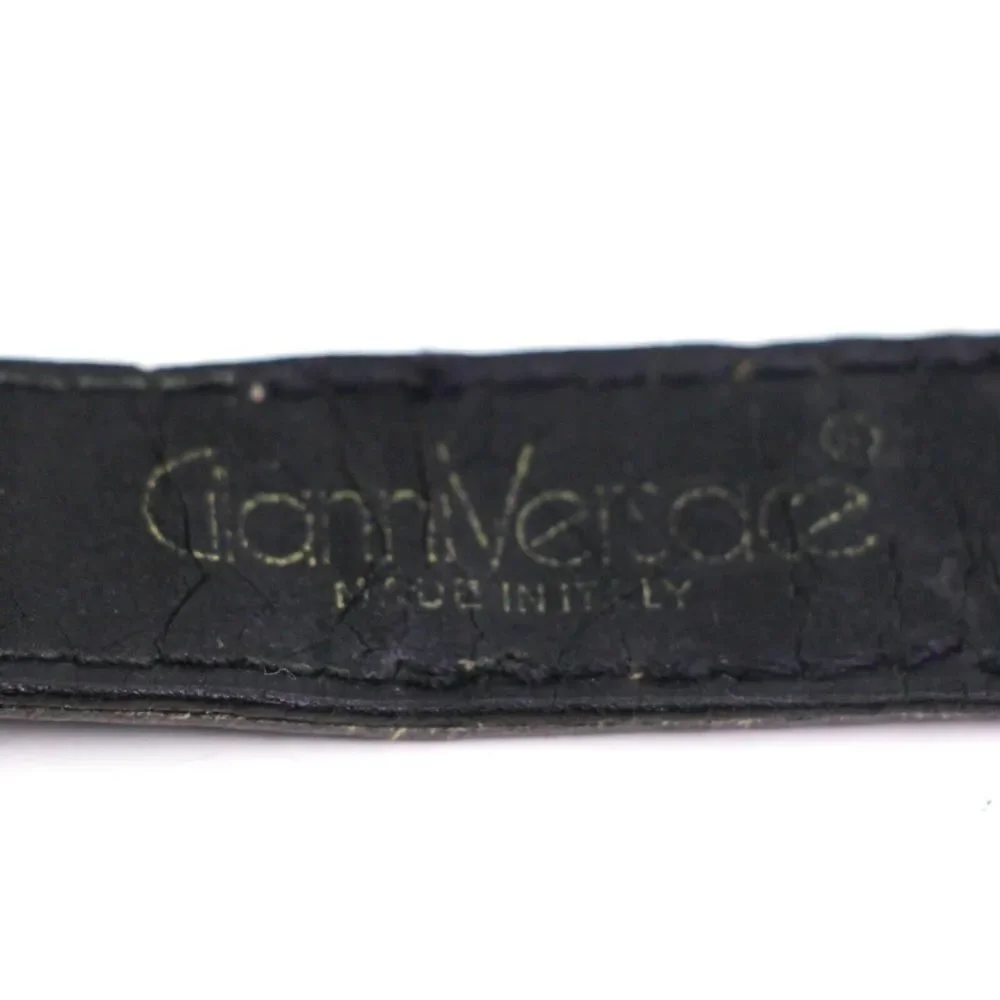 Gianni Versace BLACK REAL LEATHER 1 3/8